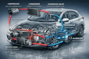 ilustrasi cara kerja ac mobil honda hrv ksi ac mobil malang